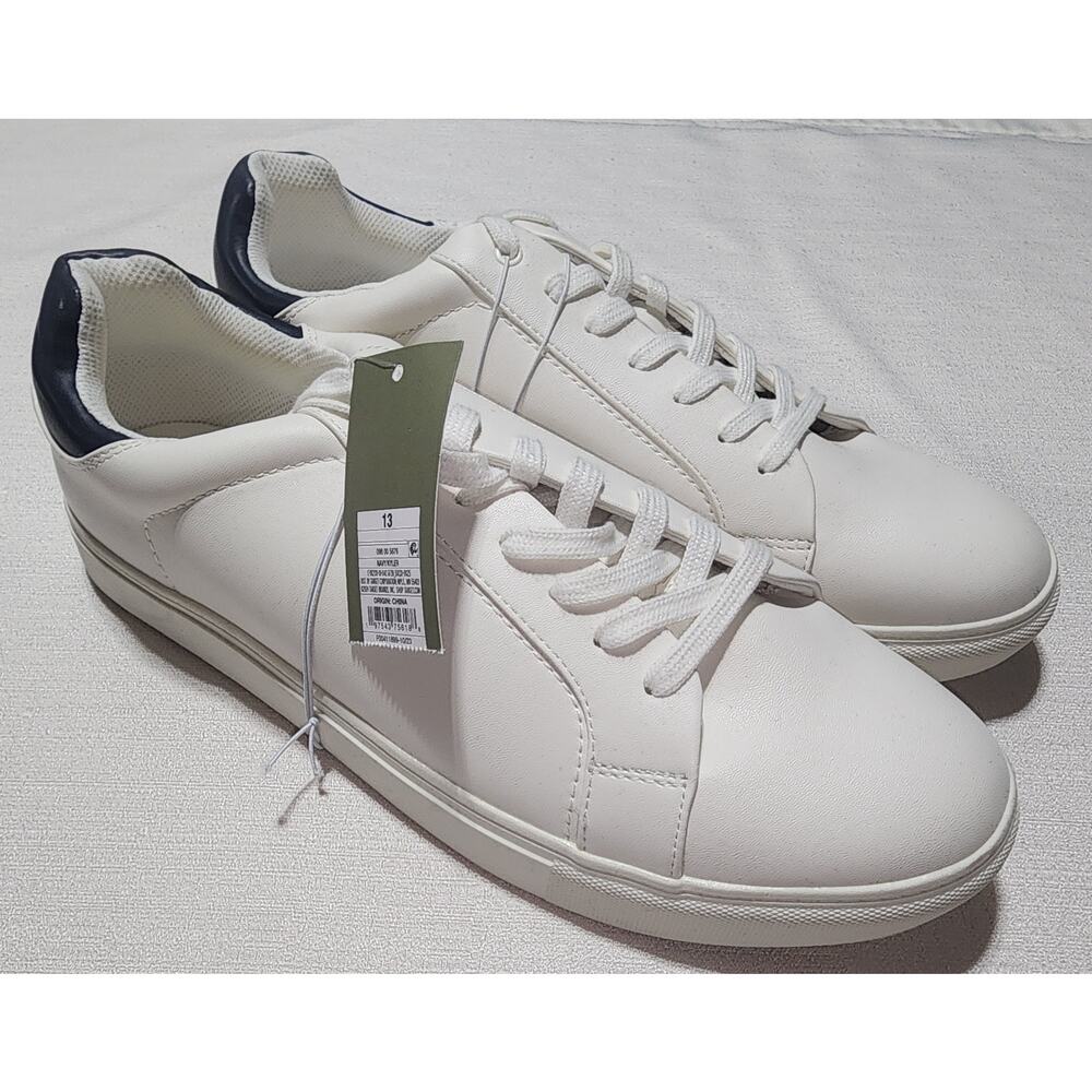 goodfellow size 13 men sneakers blue/white